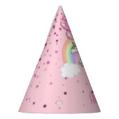 Magische roze Unicorn regenboogdag Feesthoedjes (Links)