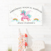 Magische roze Unicorn regenboogdag Spandoek (Insitu)