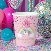 Magische roze Unicorn Regenboogkinderen Birthday Papieren Bekers