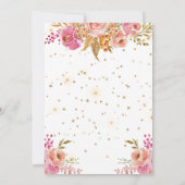 magische rozen blush unicorn Birthday Invitation Kaart (Achterkant)