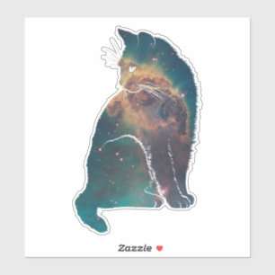 Magische ruimte Nebula Cat Sticker