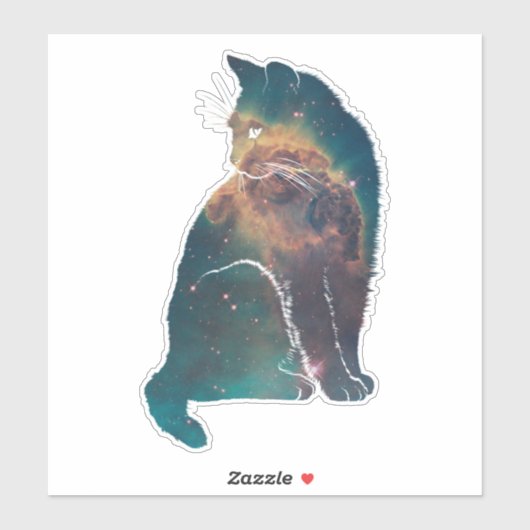 Magische ruimte Nebula Cat Sticker (Vel)