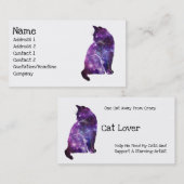 Magische ruimte Nebula Cat Visitekaartje (Voorkant / Achterkant)