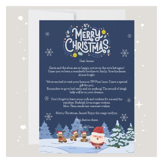 Magische Santa Letter Kaart