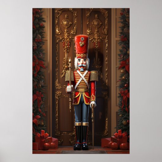 Magische Santa's Grotto: 3D kerstprint poster (Voorkant)