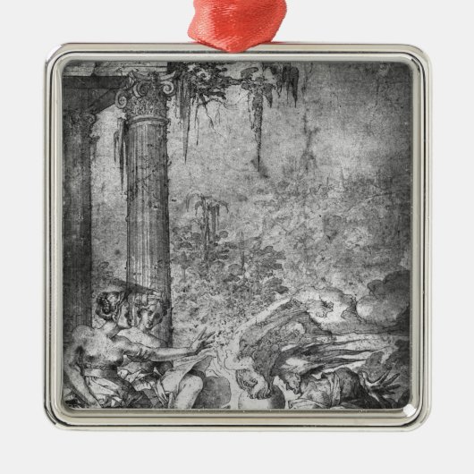 Magische scène metalen ornament (Voorkant)