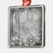Magische scène metalen ornament (Links)