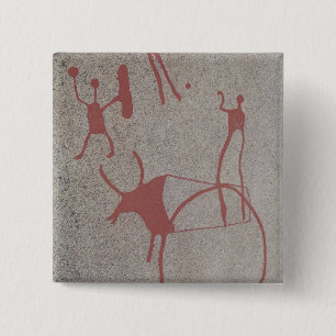 Magische scènes vierkante button 5,1 cm