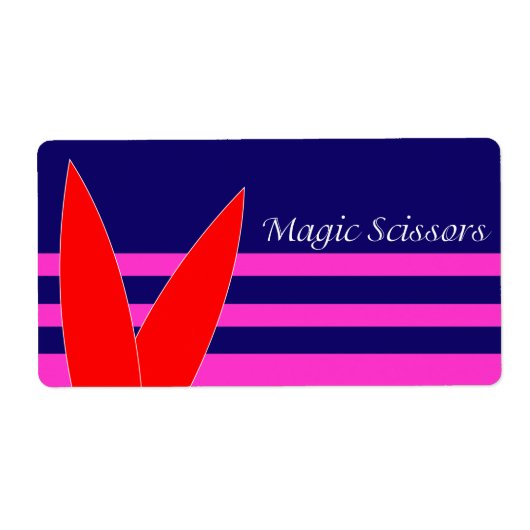 Magische schaar etiket (Voorkant)