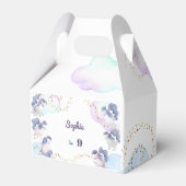 Magische schattige eenhoorns kinderen verjaardag bedankdoosjes (Achterkant)