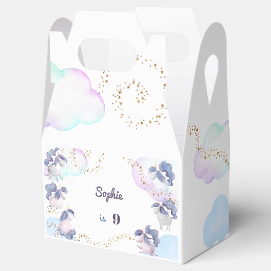 Magische schattige eenhoorns kinderen verjaardag bedankdoosjes (Geopend)