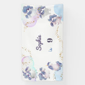 Magische schattige eenhoorns kinderen verjaardag spandoek (Verticaal)