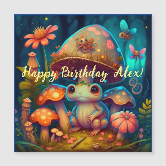 Magische schattige kikkerpaddenstoel (Voorkant)