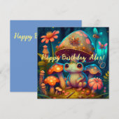 Magische schattige kikkerpaddenstoel bedankkaart (Voorkant / Achterkant)