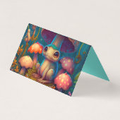 Magische schattige kikkerpaddenstoel kaart (Achterkant)