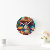 Magische schattige kikkerpaddenstoel ronde klok (Huis)