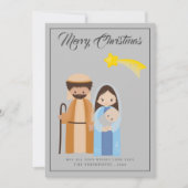 Magische Schattigee Geboorte Ster Kerstmis Feestdagenkaart (Voorkant)