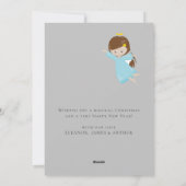 Magische Schattigee Geboorte Ster Kerstmis Feestdagenkaart (Achterkant)