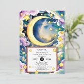 Magische Schattigee Maan Verjaardag Kaart (Staand voorkant)