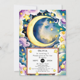Magische Schattigee Maan Verjaardag Kaart