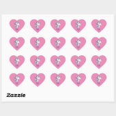Magische Schattigee Sparkly Pastel Eenhoorn met Ki Hart Sticker (Vel)