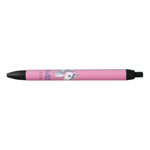 Magische Schattigee Sparkly Pastel Eenhoorn met Ki Zwarte Inkt Pen