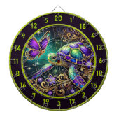 Magische schildpad vlinder rustieke kamer kunst dartbord (Voorkant)