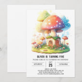 Magische schimmels paddestoel Verjaardag Kaart (Voorkant / Achterkant)