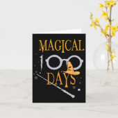 Magische school 100ste dag leraar studenten kaart (Gele Bloem)