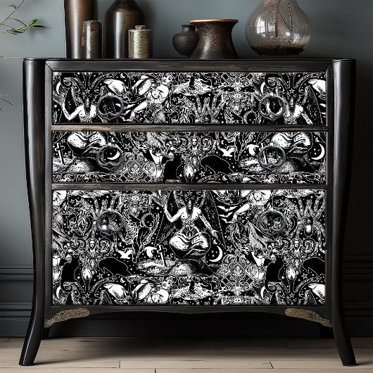 Magische Scrapbook Craft Decoupage Baphomet Gothic Tissuepapier