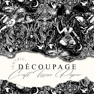 Magische Scrapbook Craft Decoupage Baphomet Gothic Tissuepapier