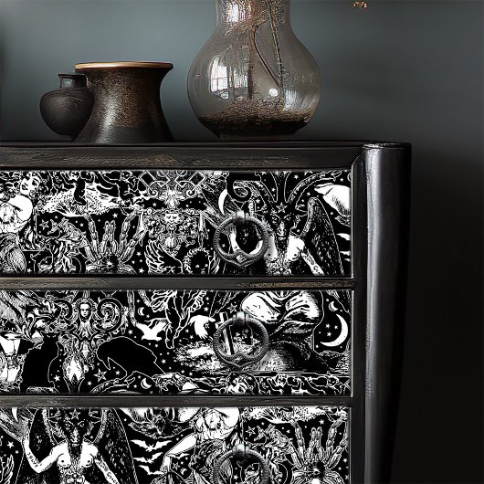 Magische Scrapbook Craft Decoupage Baphomet Gothic Tissuepapier