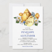 Magische Seashell Bloemen Strand Huwelijk Kaart (Voorkant)