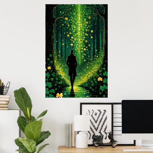 Magische Shamrock Path Poster (Thuiskantoor)