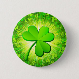 Magische shamrock ronde button 5,7 cm