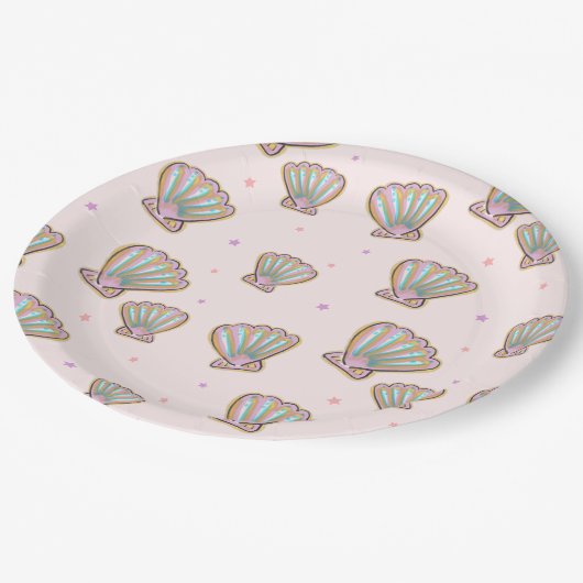 Magische Shell-e-bration papieren Borden Papieren Bordje (Gekanteld)