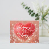 Magische Shimmering Red Heart Valentijnse versie Briefkaart (Staand voorkant)