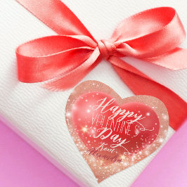 Magische Shimmering Red Heart Valentijnse versie Hart Sticker