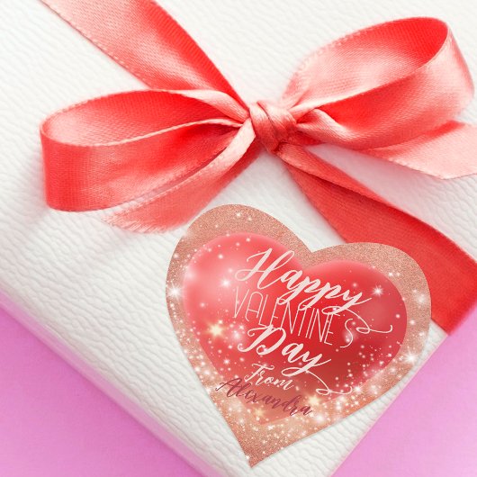 Magische Shimmering Red Heart Valentijnse versie Hart Sticker