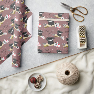 Magische Show Bedankt! Rood Cadeaupapier