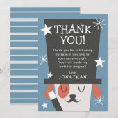 Magische Show Birthday Dog Bedankkaart (Voorkant / Achterkant)