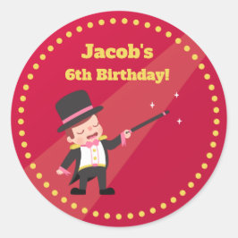 Magische Show Goochelaar Jongen Verjaardagsfeest D Ronde Sticker