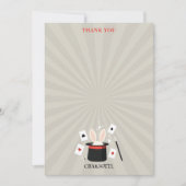 Magische Show Goochelaar Kinderen Verjaardag Aange Bedankkaart (Voorkant)