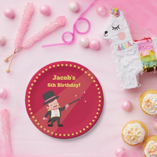 Magische Show Muggenjongen - levering op zaterdag Papieren Bordje (Feest)