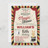 Magische Show van de Birthday-uitnodiging Kaart (Voorkant)