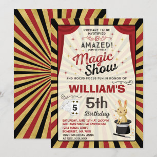 Magische Show van de Birthday-uitnodiging Kaart