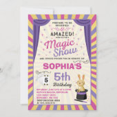 Magische Show van de Birthday-uitnodiging Kaart (Voorkant)