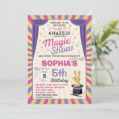 Magische Show van de Birthday-uitnodiging Kaart (Staand voorkant)
