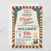 Magische Show van de Birthday-uitnodiging Kaart (Voorkant)