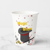 Magische Show Zwart Wit Rood Verjaardagsfeestje Papieren Bekers (Voorkant)